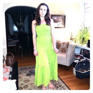 Michael Kors Green strapless dress